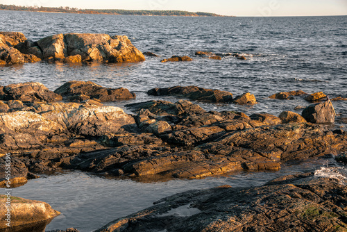 boulders on the shore