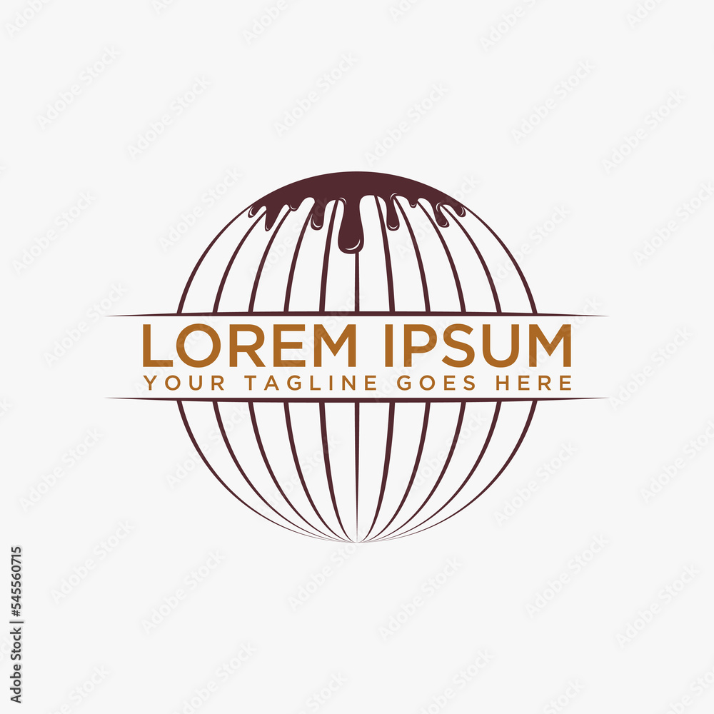 Simple and unique line globe for emblem or background with water oil drop image graphic icon logo design abstract concept vector stock. Can be used as symbol related to world or group