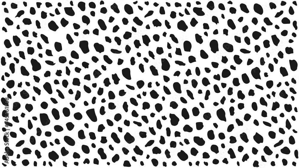 Black and White Leopard pattern design, vector illustration background 01