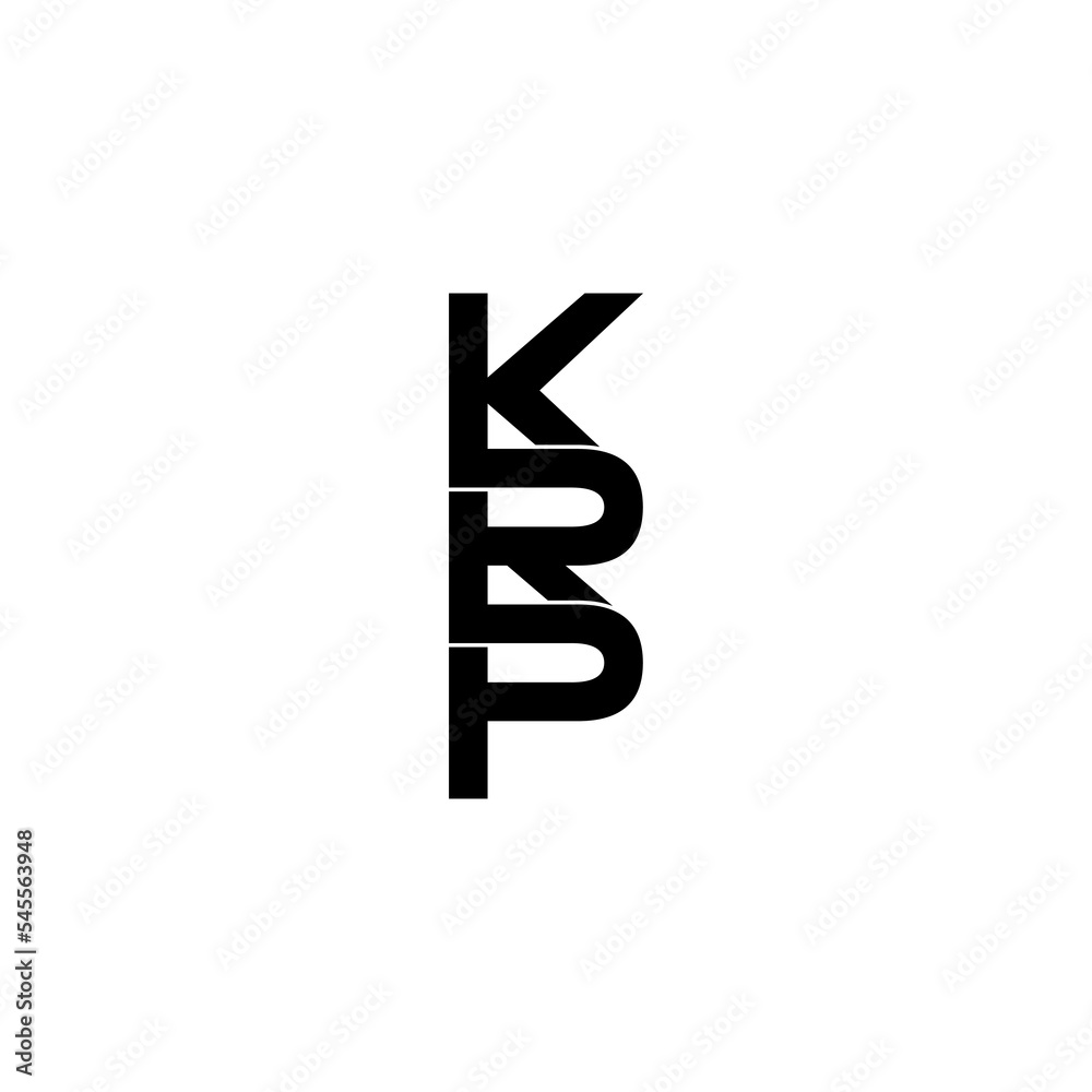 krp letter initial monogram logo design krp letter initial monogram logo design