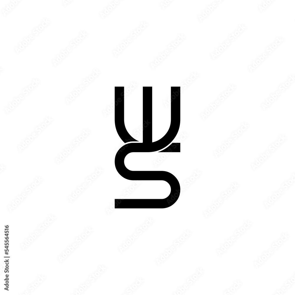 ws letter initial monogram logo design ws letter initial monogram logo design