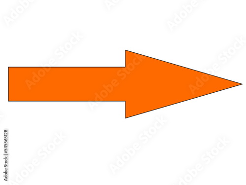 orange arrow sign vector