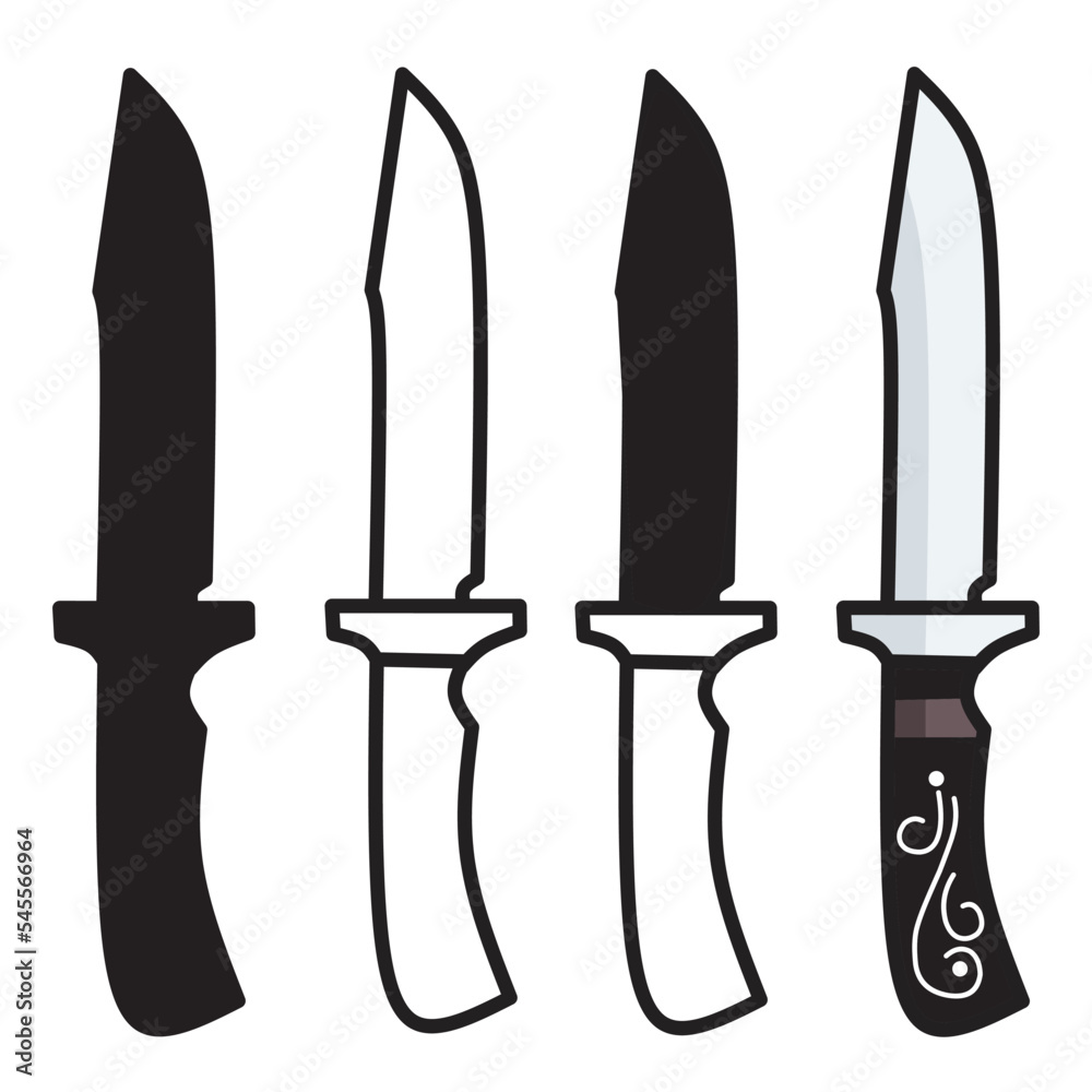 set of knife weapon collection vector illustration set of knife weapon collection vector illustration