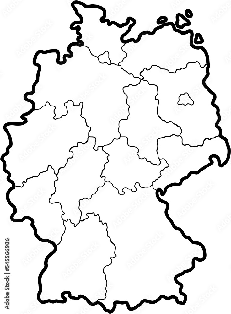 doodle freehand drawing of germany map. doodle freehand drawing of germany map.