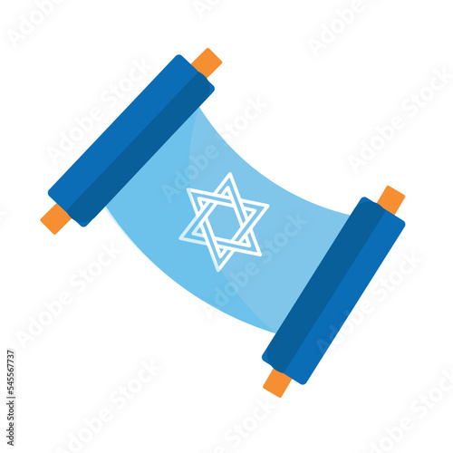 Jewish Torah on white background