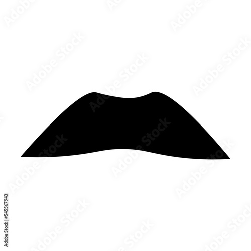 Black mustache on white background