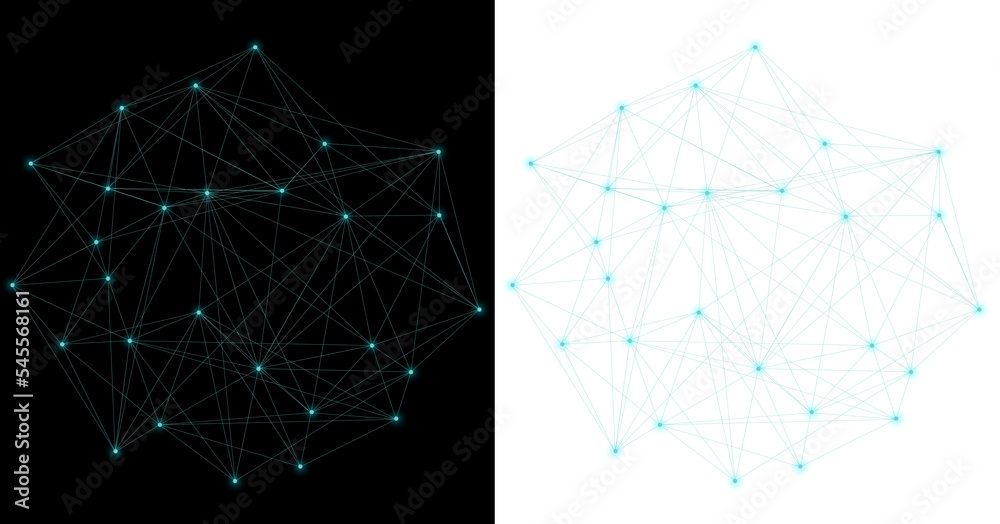 small line dot network abstract