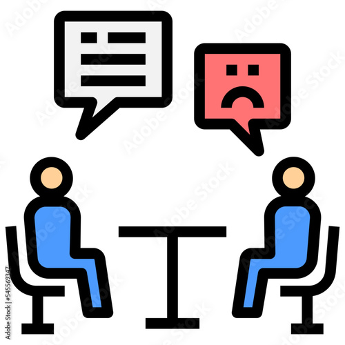advice filled outline style icon