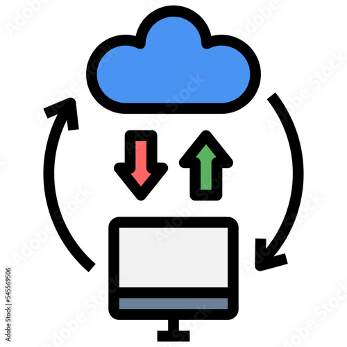 backup and restore filled outline style icon