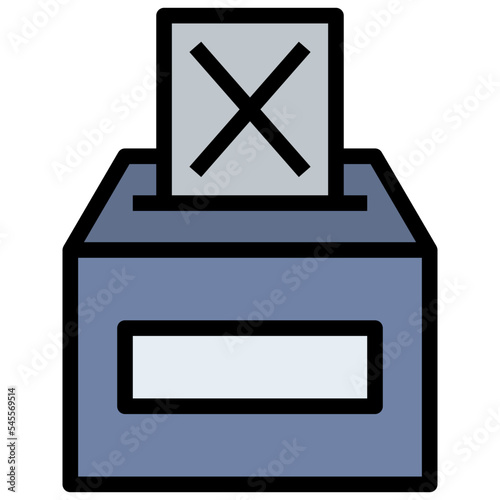 ballot filled outline style icon