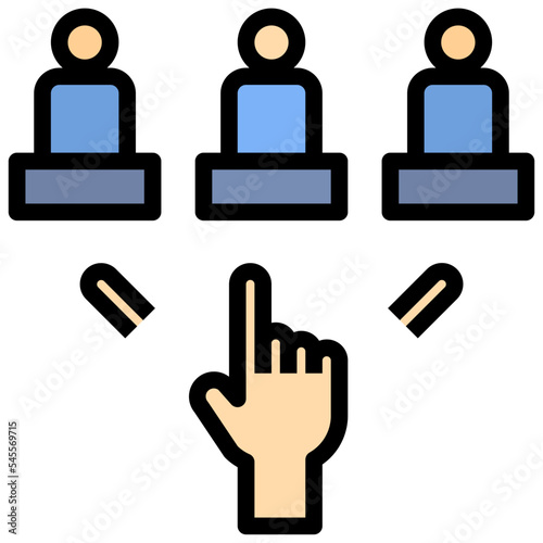 choice filled outline style icon