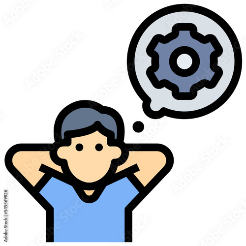 critical thinking filled outline style icon