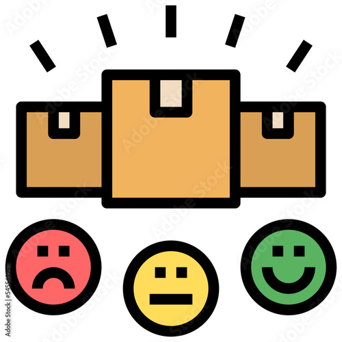 customer experience filled outline style icon