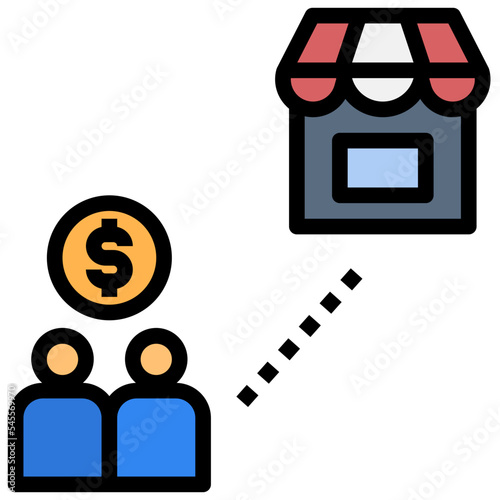 customer filled outline style icon