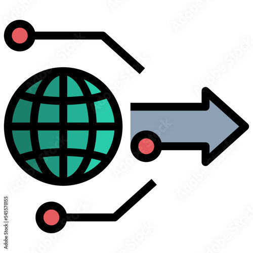 digitalization filled outline style icon
