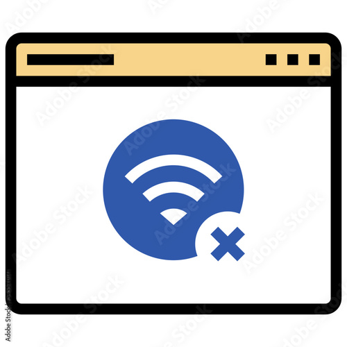 disconnected filled outline style icon