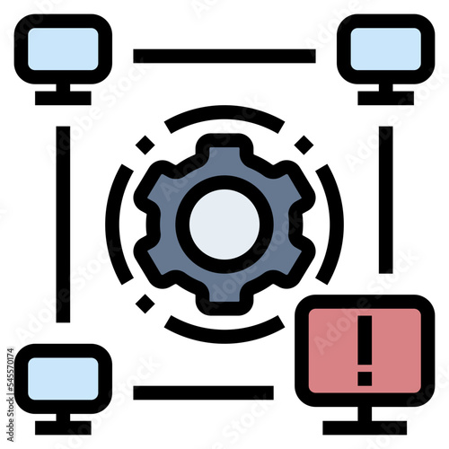 disconnect filled outline style icon