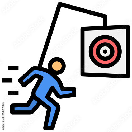 discipline filled outline style icon