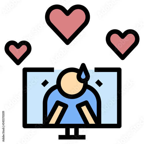 encourage filled outline style icon