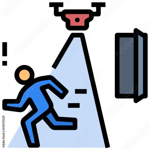 escape filled outline style icon
