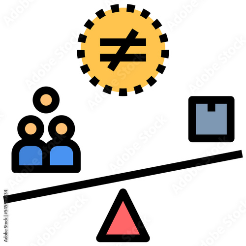 excess filled outline style icon