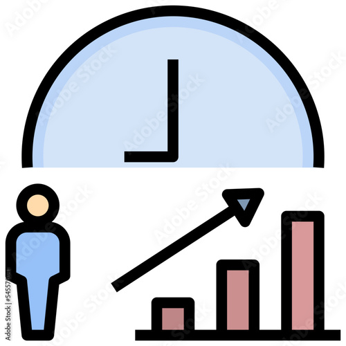 expectation filled outline style icon