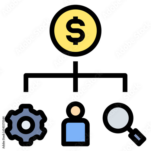 expense filled outline style icon