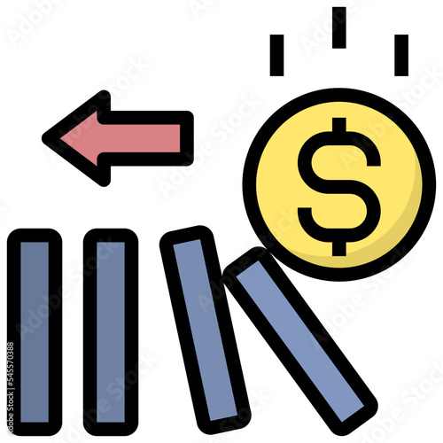 financial filled outline style icon