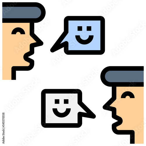 human relation filled outline style icon