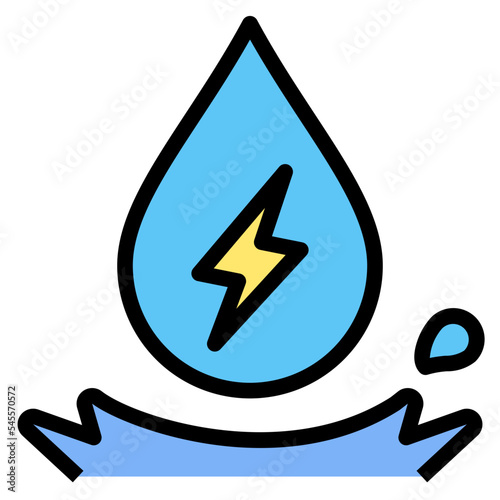 hydroelectric filled outline style icon