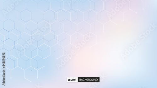 Modern medical digital technology science hexagon blurred abstract background. Vector illustration.