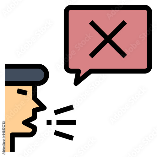 lie filled outline style icon