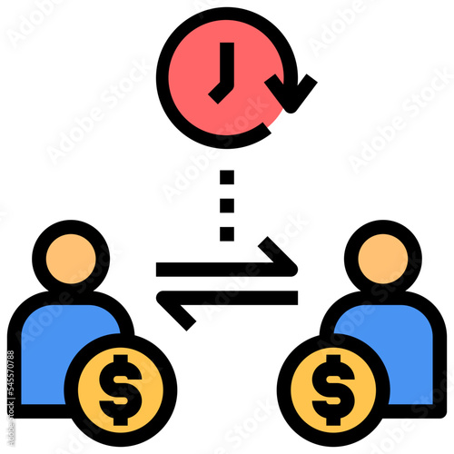 liquidity filled outline style icon