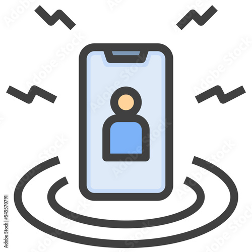 live filled outline style icon
