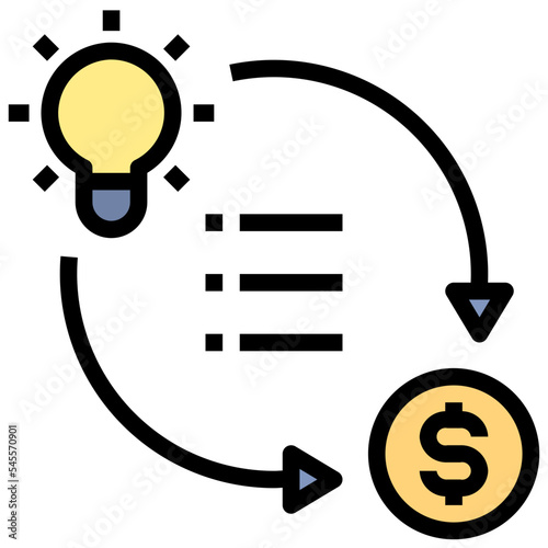 method filled outline style icon