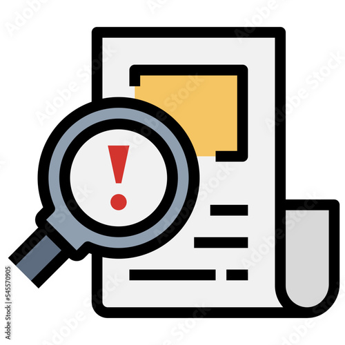 misinformation filled outline style icon