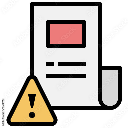 misinformation filled outline style icon