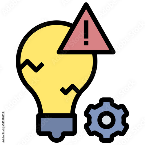 mistake filled outline style icon