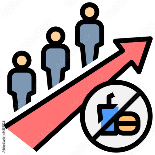 overpopulation filled outline style icon