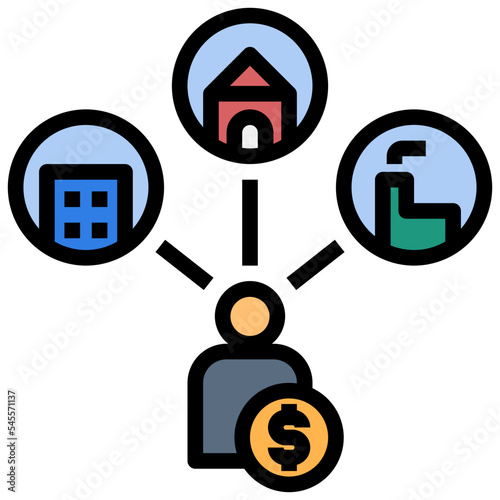 ownership filled outline style icon