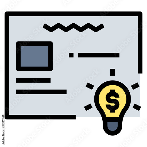 patent filled outline style icon