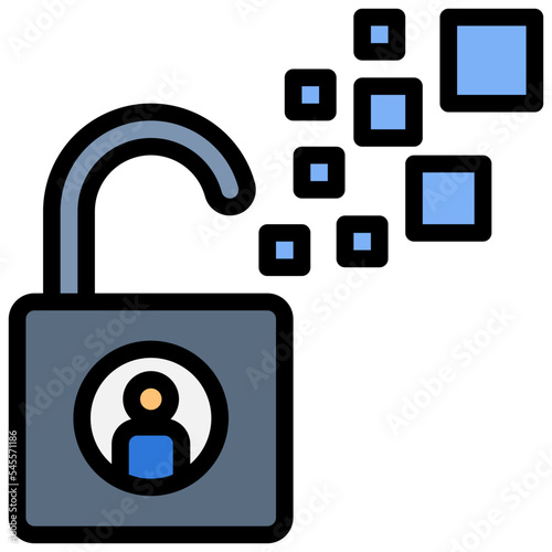 personal filled outline style icon
