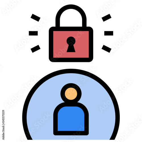 private filled outline style icon