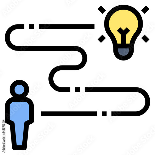 problem solving filled outline style icon