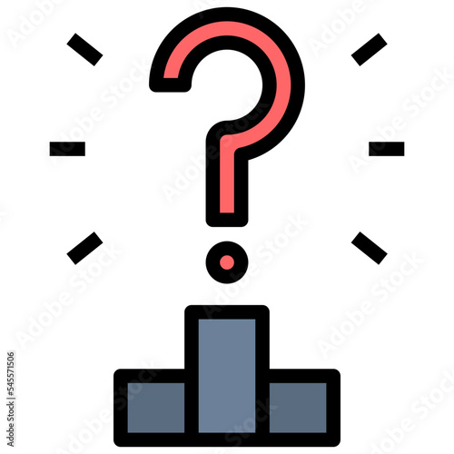 reason filled outline style icon