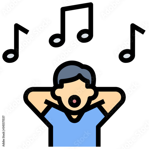 relax filled outline style icon