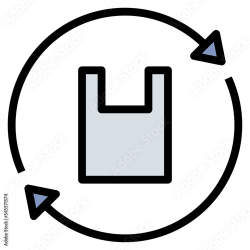 reuse filled outline style icon