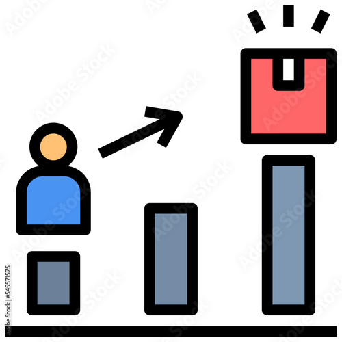 reward filled outline style icon