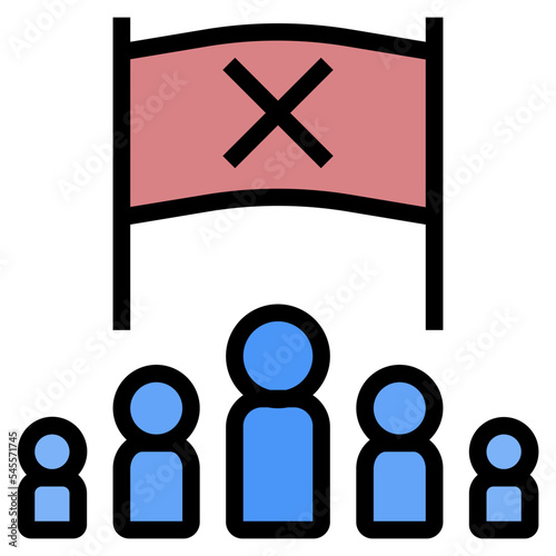 social filled outline style icon
