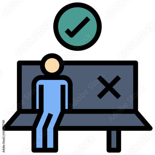 social filled outline style icon